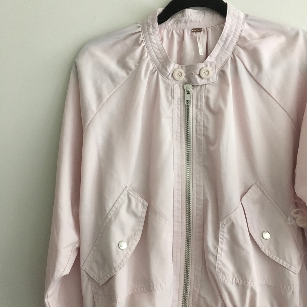NWOT Free People Midnight Blush Pink Bomber Jacket - Picture 3 of 4